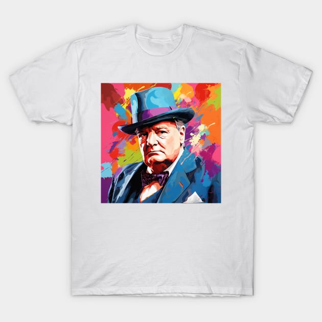 Churchill Pop Art 2 T-Shirt by AstroRisq